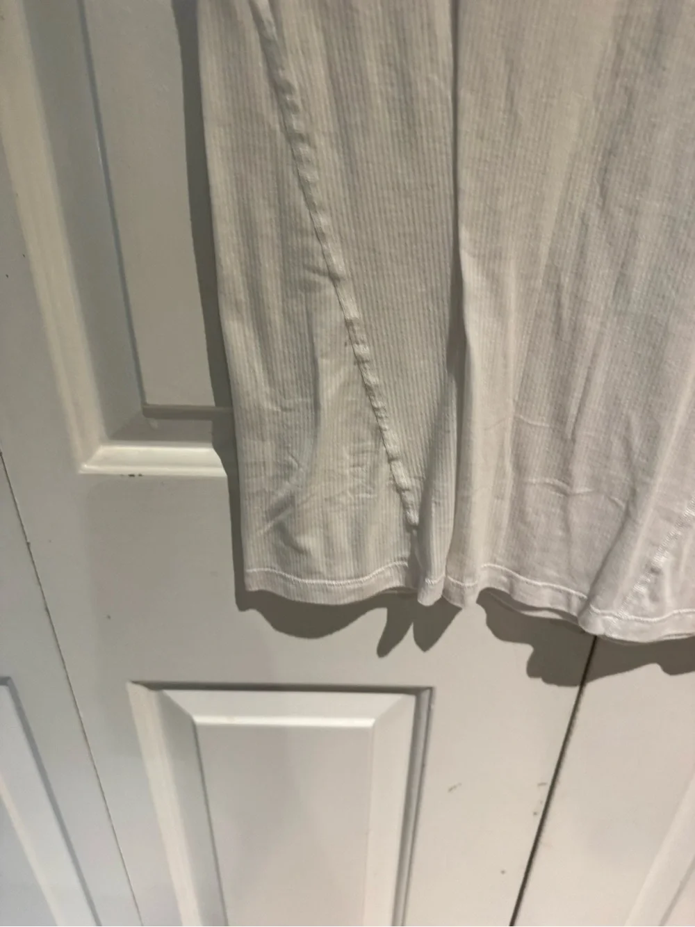 lululemon athletica White Ribbed V-Neck Short Sleeve Tee